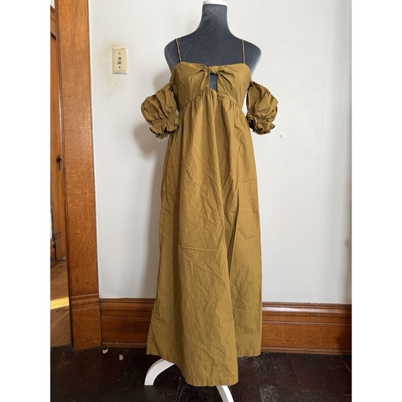 a new day Dresses & Skirts - Long Milkmaid Dress Sweetheart Neck Off Shoulder Prairie Country Cottagecore S